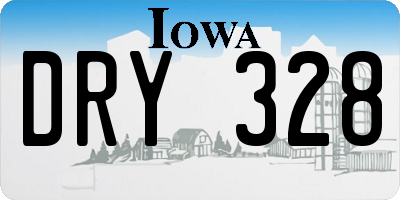 IA license plate DRY328
