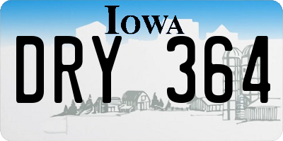 IA license plate DRY364