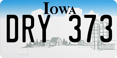 IA license plate DRY373