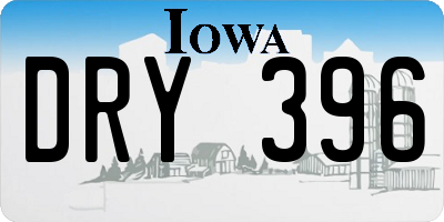 IA license plate DRY396