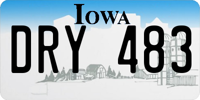 IA license plate DRY483