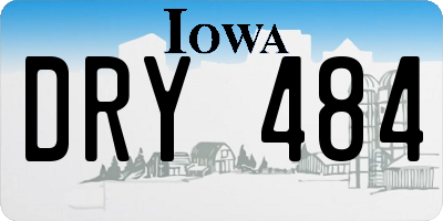 IA license plate DRY484