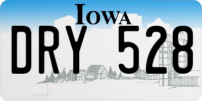 IA license plate DRY528