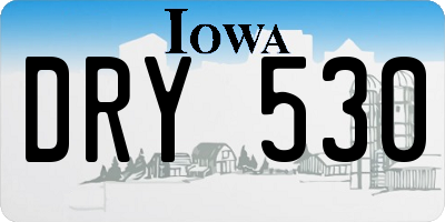 IA license plate DRY530