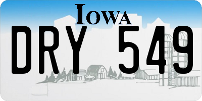 IA license plate DRY549