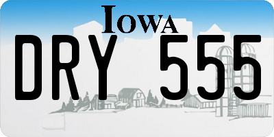 IA license plate DRY555