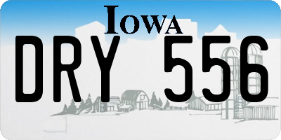 IA license plate DRY556