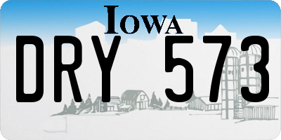 IA license plate DRY573