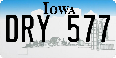 IA license plate DRY577