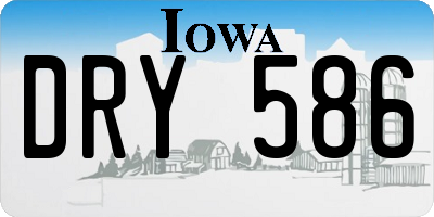 IA license plate DRY586