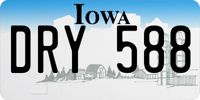IA license plate DRY588