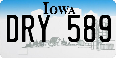 IA license plate DRY589