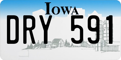 IA license plate DRY591