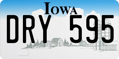 IA license plate DRY595