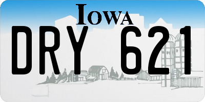 IA license plate DRY621