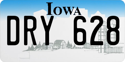 IA license plate DRY628