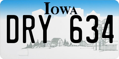 IA license plate DRY634