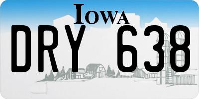 IA license plate DRY638