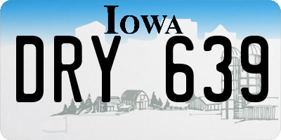 IA license plate DRY639