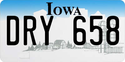 IA license plate DRY658