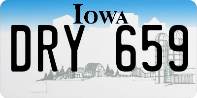 IA license plate DRY659