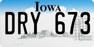 IA license plate DRY673