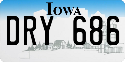 IA license plate DRY686