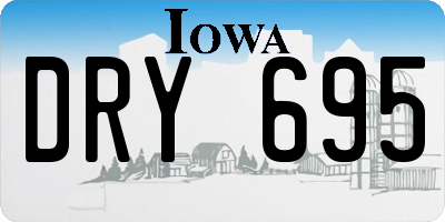 IA license plate DRY695