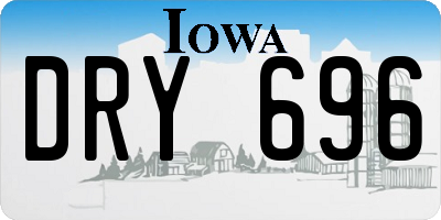 IA license plate DRY696