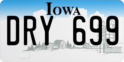 IA license plate DRY699