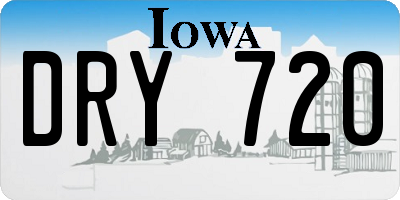 IA license plate DRY720
