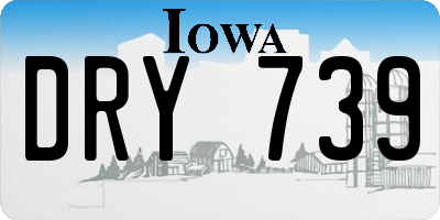 IA license plate DRY739