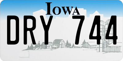 IA license plate DRY744