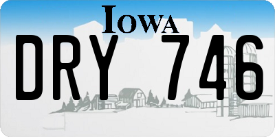 IA license plate DRY746