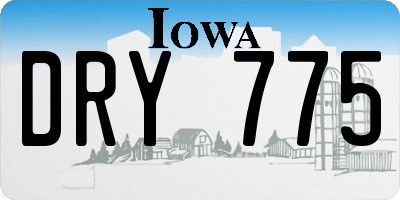 IA license plate DRY775