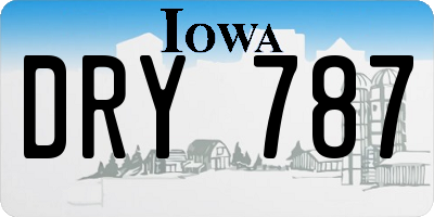 IA license plate DRY787