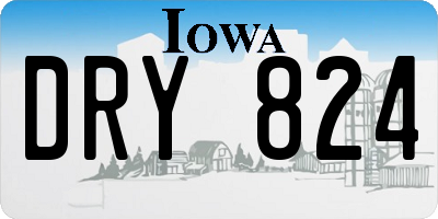 IA license plate DRY824