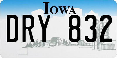 IA license plate DRY832