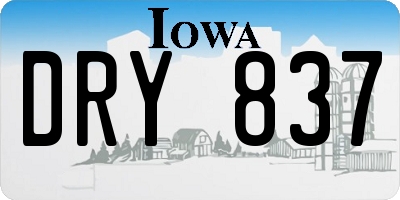 IA license plate DRY837