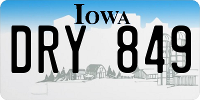 IA license plate DRY849