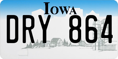 IA license plate DRY864