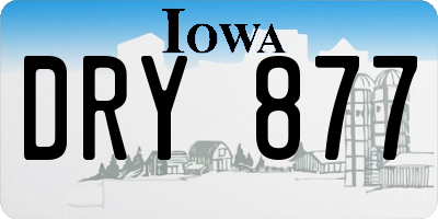 IA license plate DRY877