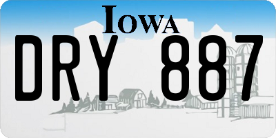 IA license plate DRY887