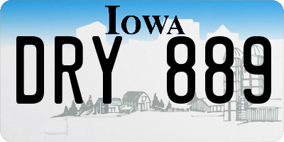 IA license plate DRY889