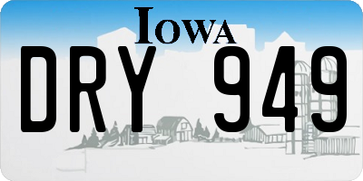 IA license plate DRY949