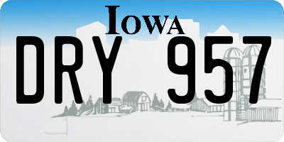 IA license plate DRY957