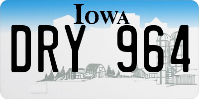 IA license plate DRY964