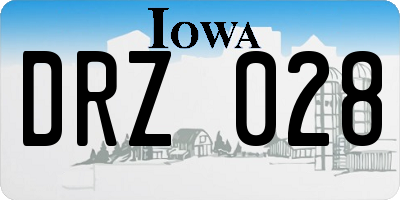 IA license plate DRZ028