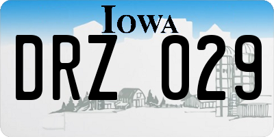 IA license plate DRZ029