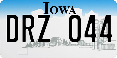 IA license plate DRZ044